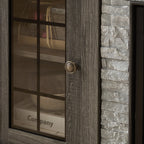 58' Modern TV Stand with 2-Door Storage & 18' Electric Fireplace, Faux Stone Media Console Cabinet, Grey Large Entertainment Center for Living Room - Eloy Royal