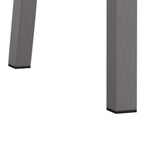 Grey Metal Dining Chairs Set of 2 with Steel Legs and PU Leather Seats, High Back Armless Design for Kitchen or Living Room - Eloy Royal