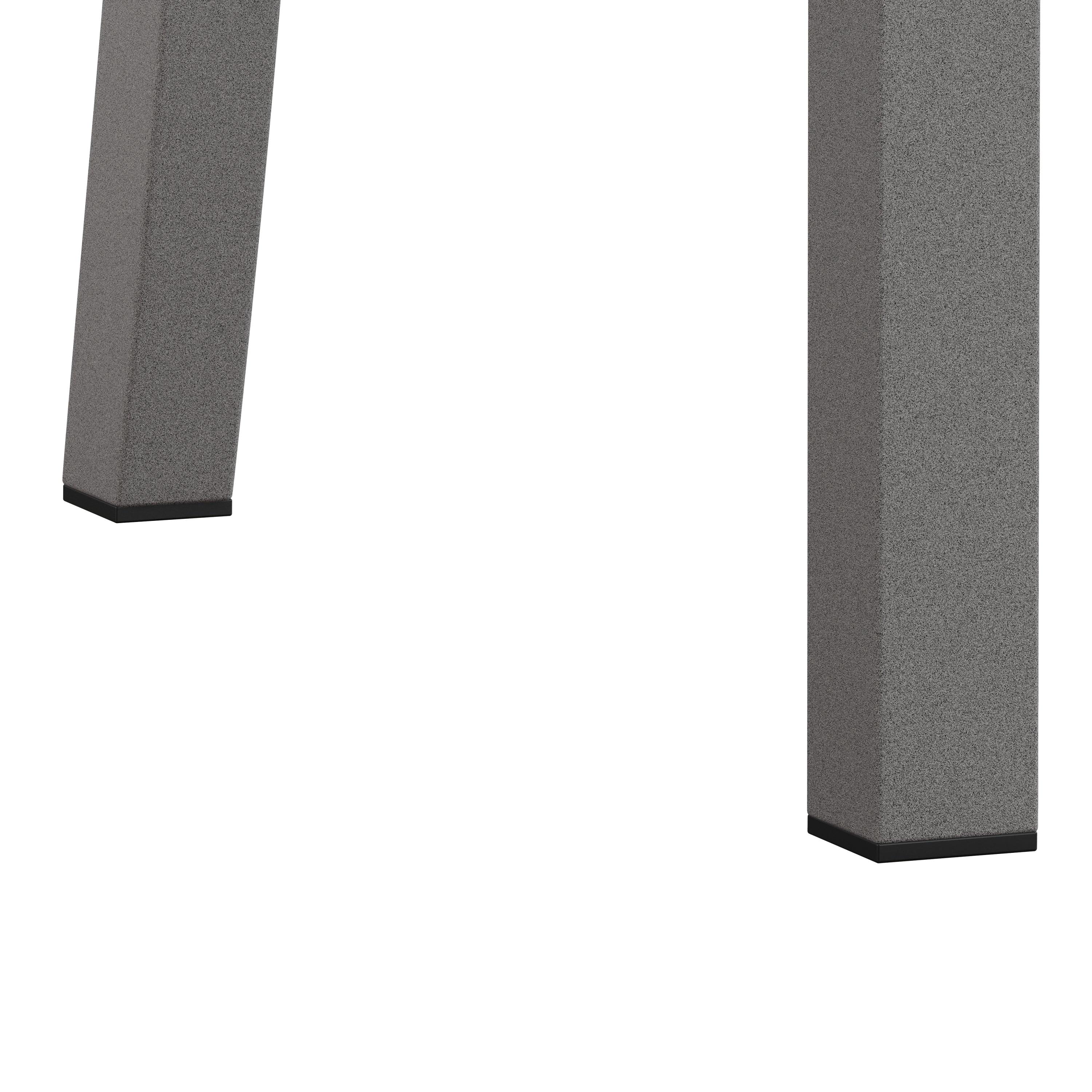 Grey Metal Dining Chairs Set of 2 with Steel Legs and PU Leather Seats, High Back Armless Design for Kitchen or Living Room - Eloy Royal