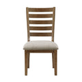 Side Chairs Dining Room Wood Veneer Traditional Set of 8 Beige