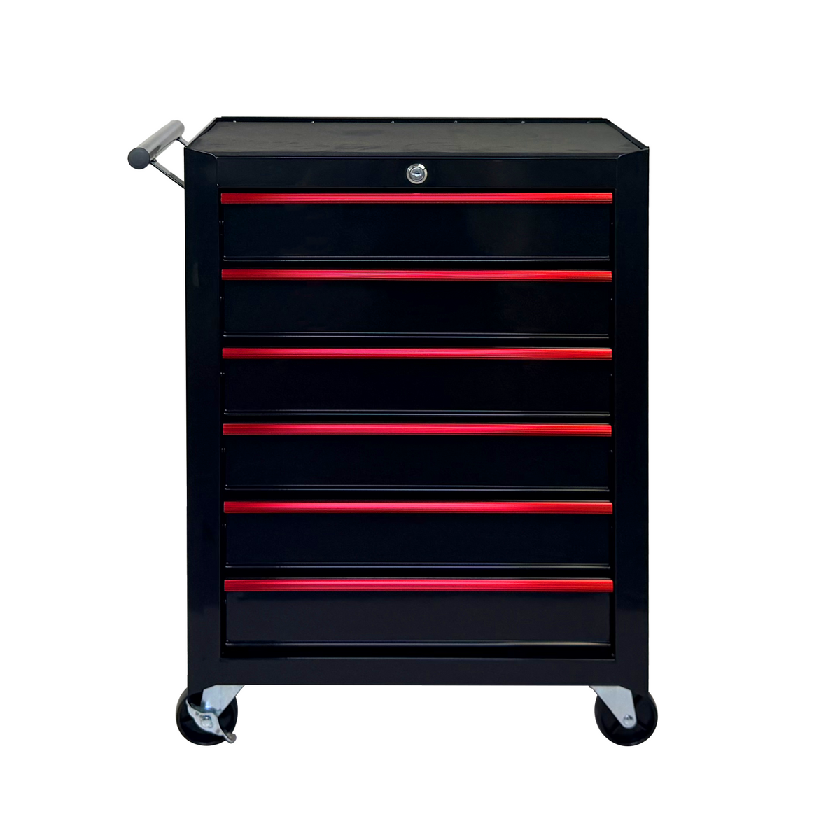 Rolling Metal Tool Chest with 6 Drawers, 20' 6-Drawer Tool Chest Cabinet with Ball Bearing Drawer Slides, Steel Tool Storage Box Organizer  -BLACK