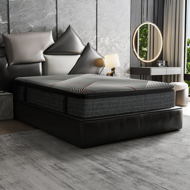 California King Size 13 Inch Gel Memory Foam Hybrid Mattress with Pocket Coils, Cooling & Edge Support