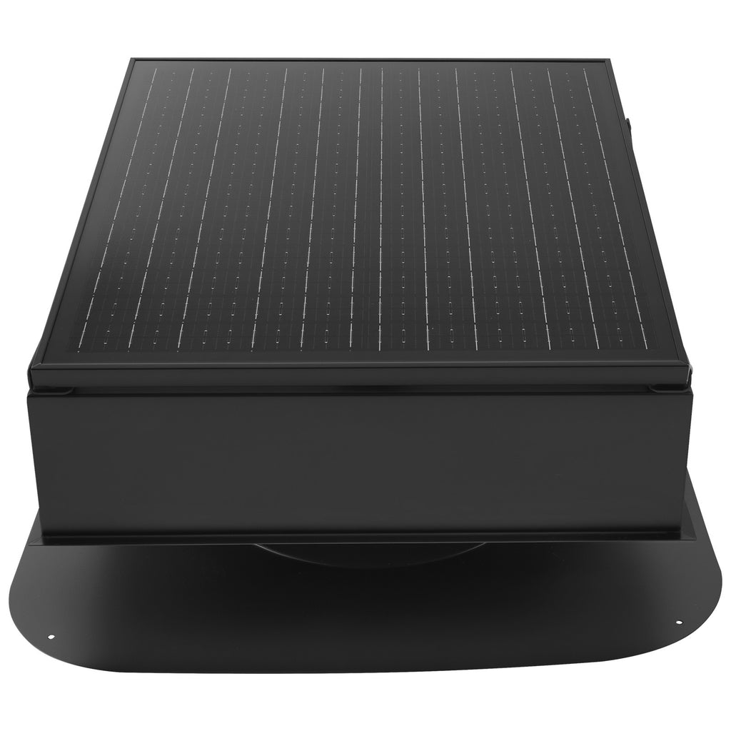 Roof Attic Exhaust Fan, 35W Smart Solar Roof Ventilation Fan Auto Temperature Control, 2400 CFM Airflow Built-in Brushless DC Motor for Cooling and Dehumidification, No Remote