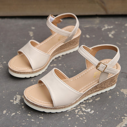 Ankle Buckle Wedges Sandals For Women Summer Platform Shoes - Eloy Royal