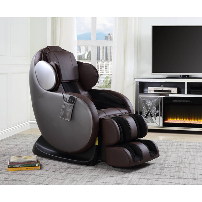Pacari Chocolate Leatherette Massage Chair