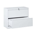 Lateral File Cabinet 2 Drawer, 35.4 Inch Wide Metal Filing Cabinet for Home Office, Locking File Cabinet with Anti-Tip Interlock, Heavy Duty Steel Storage for Letter/Legal/A4 Files