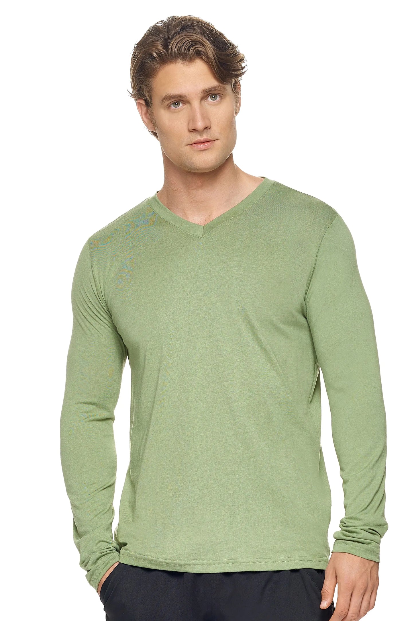 Men's MoCA™ V-Neck Long Sleeve Tee 🍃