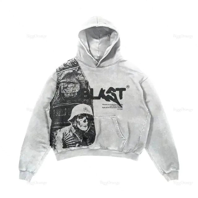 Alphabet Blast Skull Hoodie - Eloy Royal