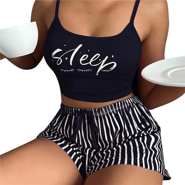 Women's Print Pajama Set: Adorable - Eloy Royal