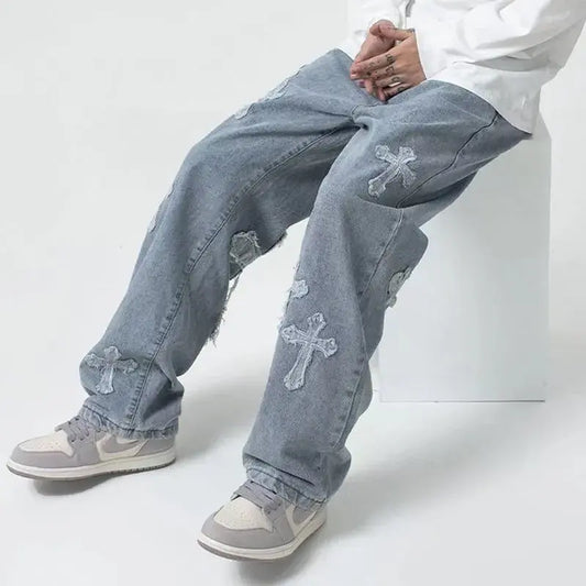 Cross Denim Pants - Eloy Royal