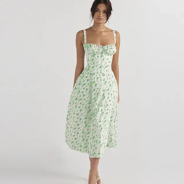 Summer Floral  A-line Dress - Eloy Royal