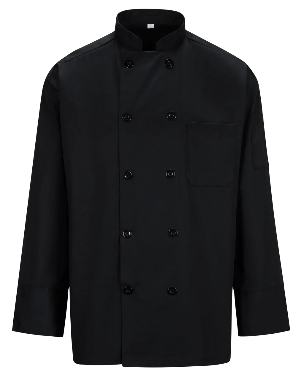 Ousafeve Unisex Black Chef Coat for Men Women Long Sleeve (Small Black_Long)