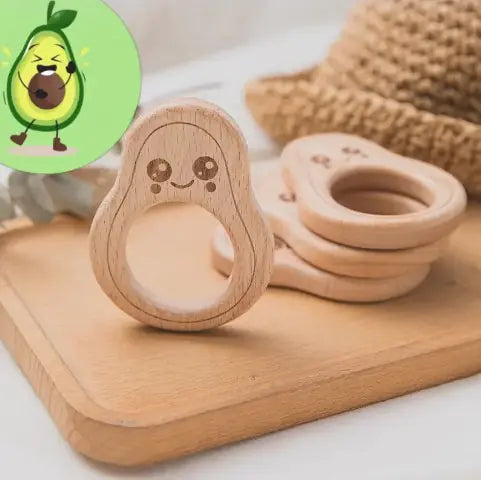 Wooden Avocado Teether Set - Eloy Royal