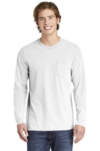 Comfort Colors Chouinard 4410 Long Sleeve Heavyweight Cotton Pocket Tee White XXX-Large