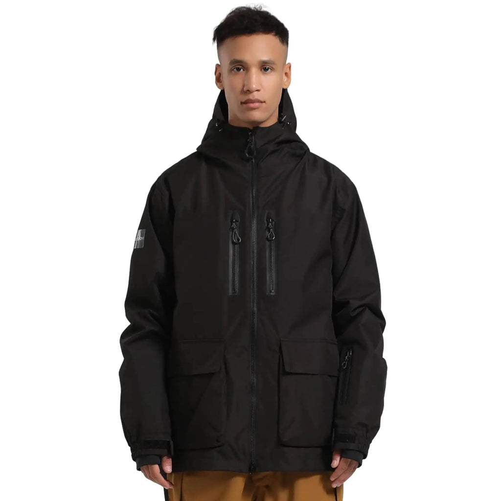 GSOU SNOW Women Men Ski Jacket Snowboard Snow Coat Waterproof Windproof Snow Jacket Insulated Hooded Warm Winter