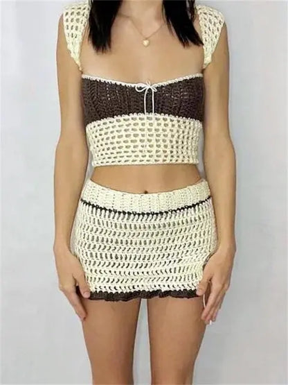 Aesthetic Knitted Two Piece Set - Eloy Royal