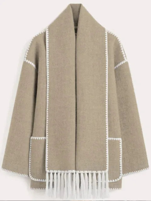 Splice Overcoat With Scarf - Eloy Royal