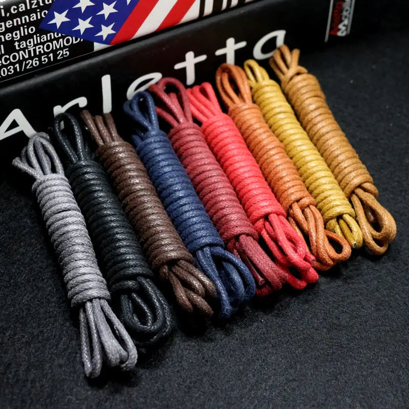 Cotton Waxed Round Shoelaces Set - Eloy Royal