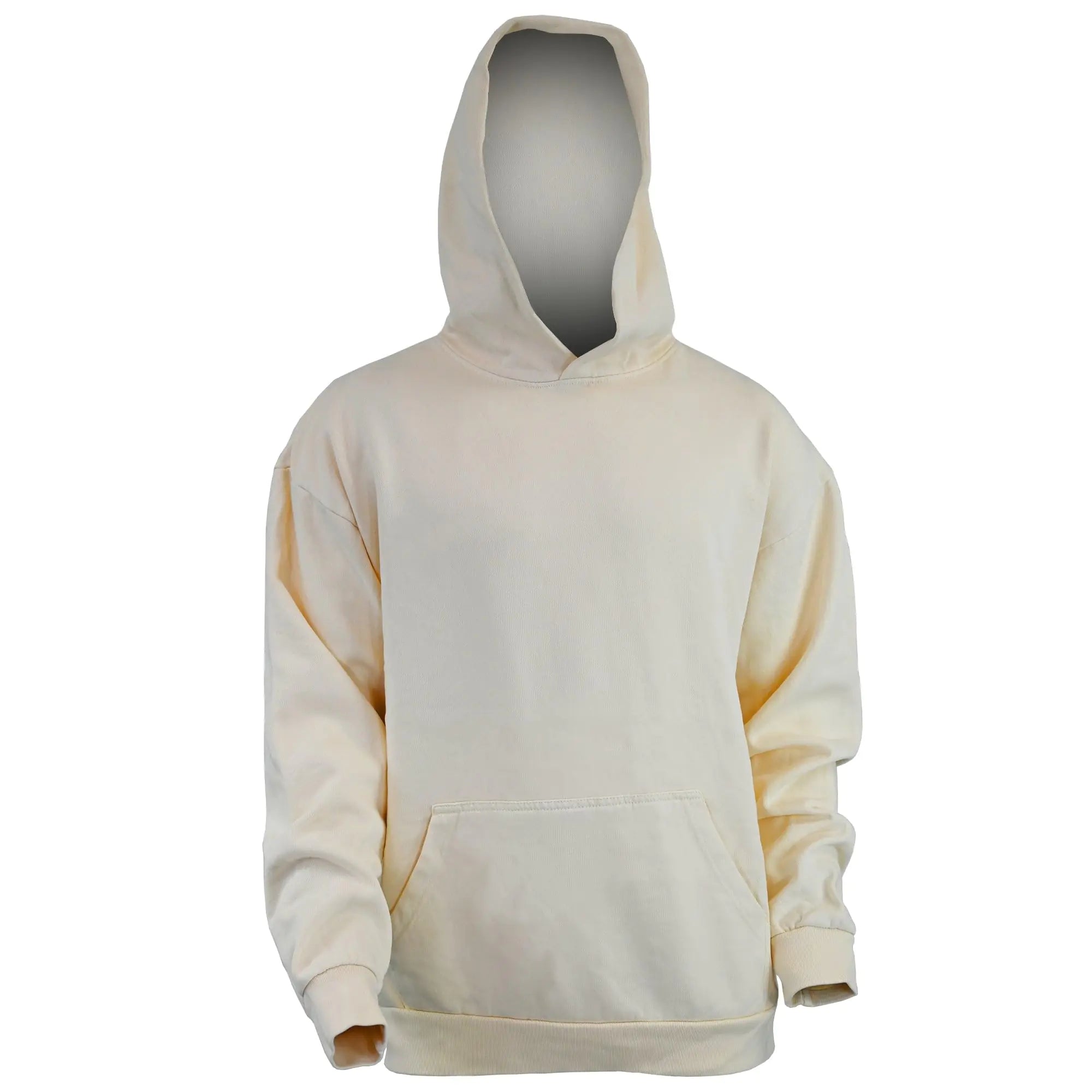 Expert Brand USA-Made Mens Oversized Heavyweight Cotton Pullover Hoodie Natural XL Natural X-Large