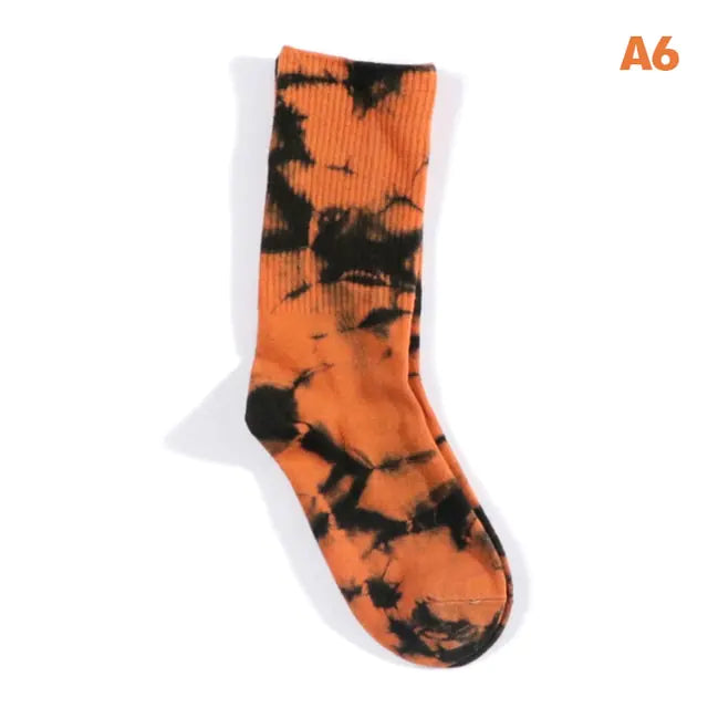 Women Tie-dye Middle Tube Socks - Eloy Royal