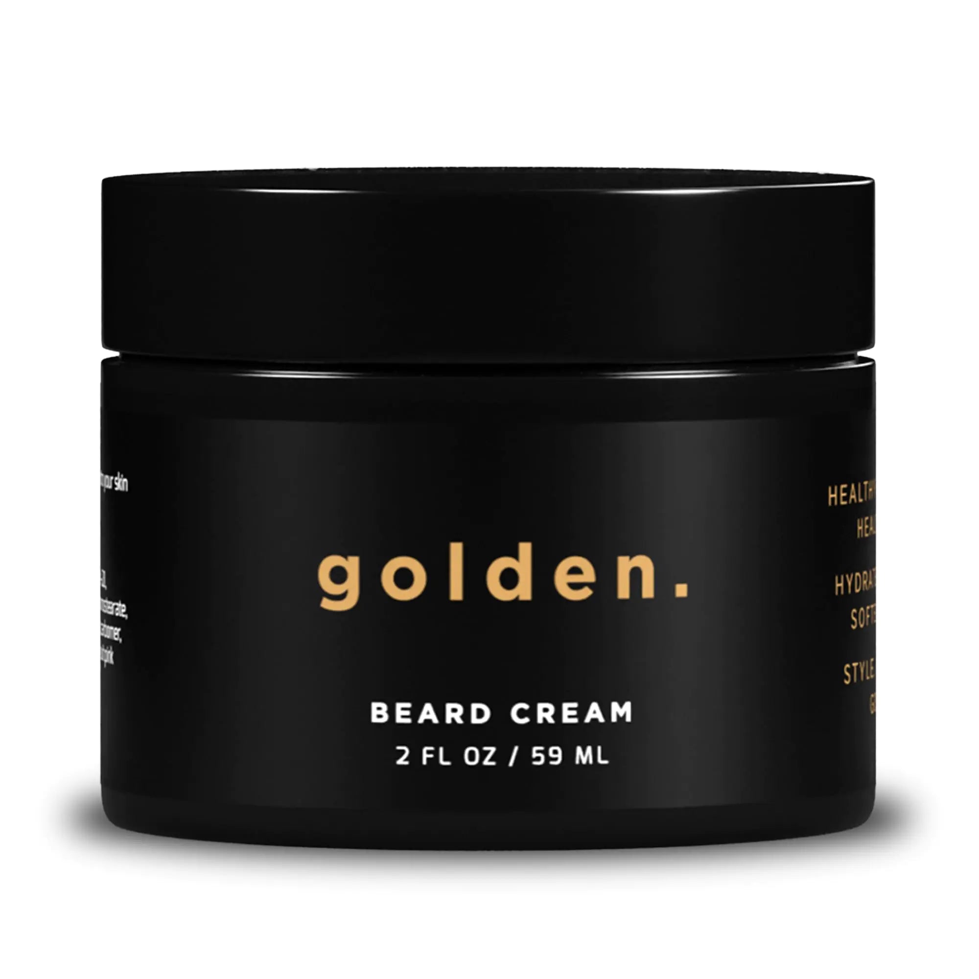 Golden Grooming Beard Oil & Balm Bundle for Men – Natural Growth Kit with Shea Butter – Tame Moisturize & Style Your Beard - Beard Cream 2 Oz