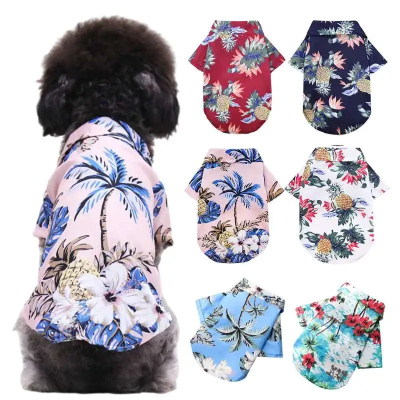 Hawaiian Tropical Dog T-Shirts - Eloy Royal