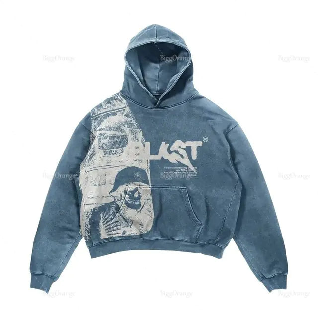 Alphabet Blast Skull Hoodie - Eloy Royal