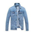 voeeron Mens Jean Jacket Soft Cotton Denim Jacket Men 4XL