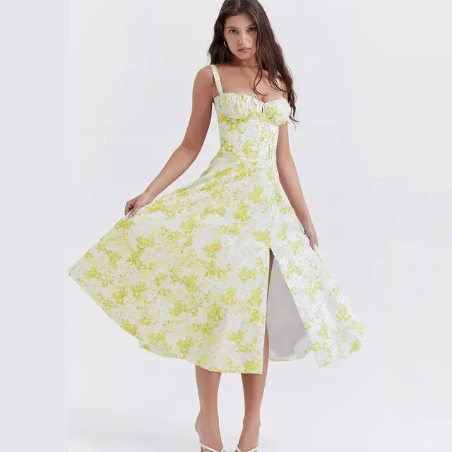 Summer Floral  A-line Dress - Eloy Royal