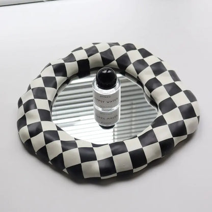 Black & White Checkerboard Vanity Mirror - Eloy Royal