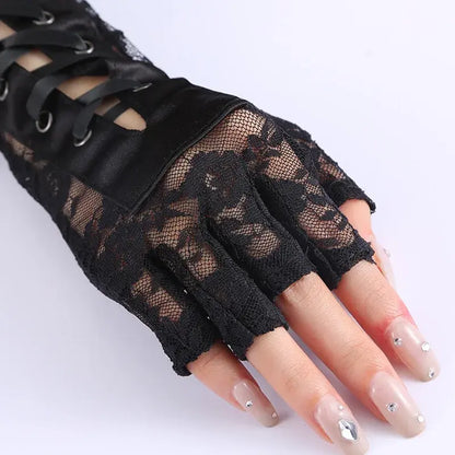 Elbow Length Half-finger Gloves - Eloy Royal