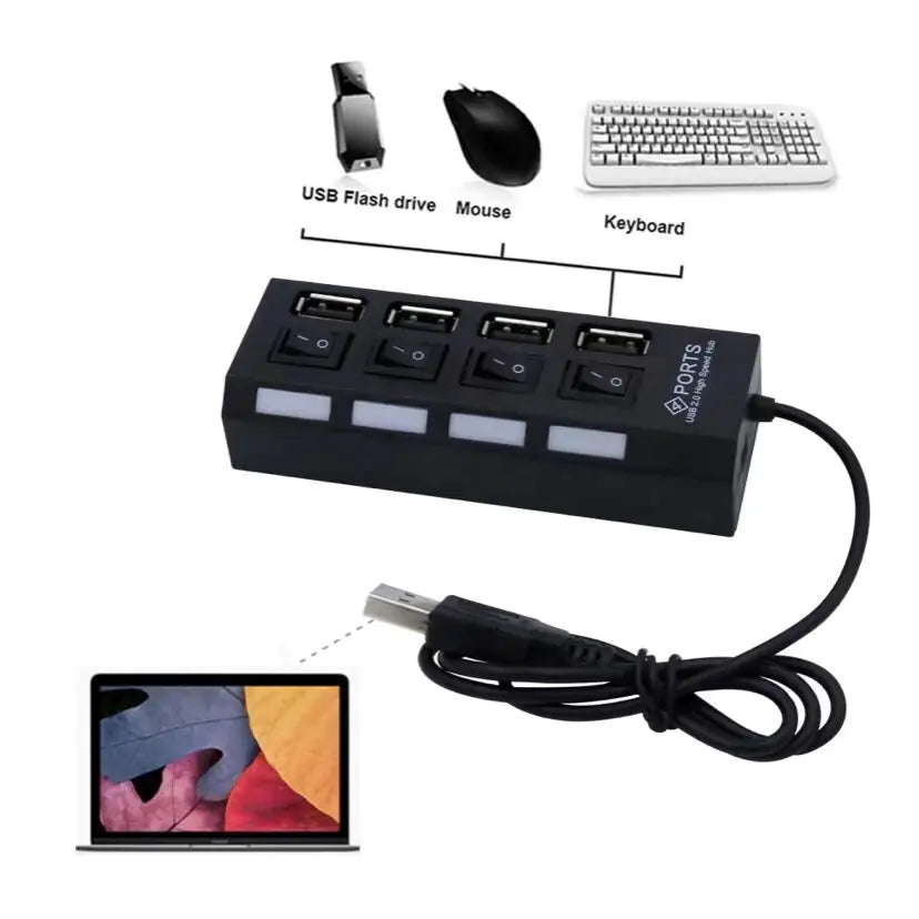 4 Slot USB Hub 2.0 - Eloy Royal