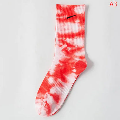 Women Tie-dye Middle Tube Socks - Eloy Royal