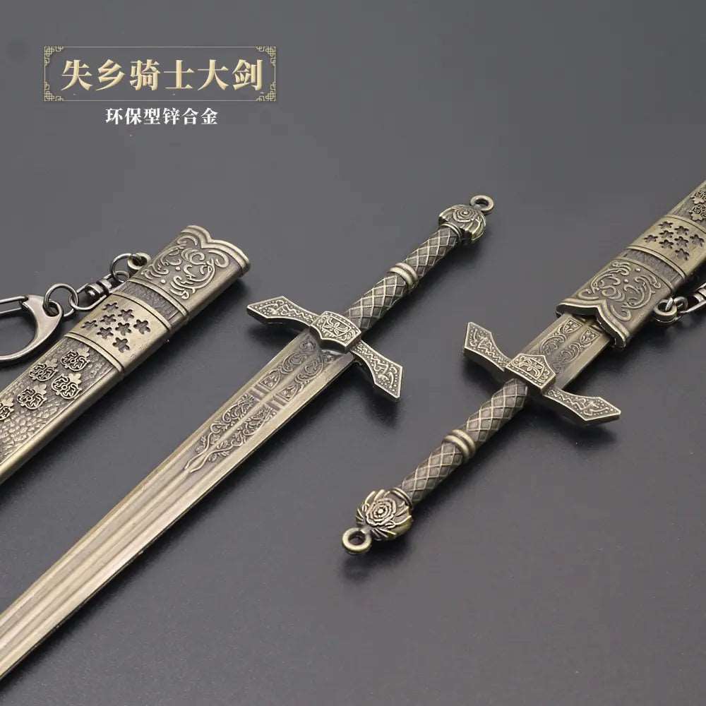 26cm Metal Elden Ring Banished Knight Famous Sword Moon Hidden Katana Game Peripheral Toy Weapon Decoration Collection Ornament