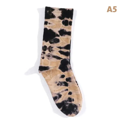 Women Tie-dye Middle Tube Socks - Eloy Royal