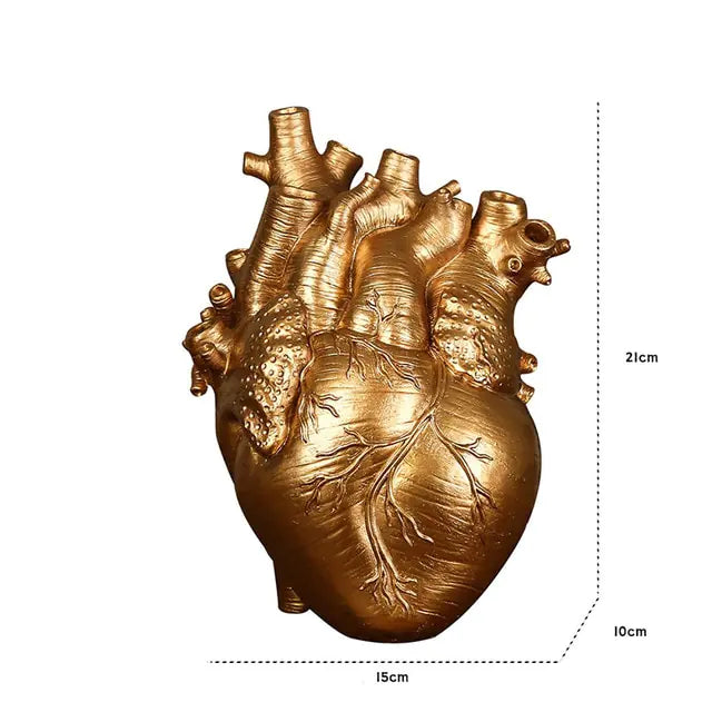 Heart-Shaped European Resin Vase - Eloy Royal