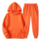 Sweat Suits for Men 2 Piece Set Sport Outfits Pullover Hoodie Sweatshirt Tracksuit & Joggers Sweatpants Sweatsuit Set Orange Orange 3X-Large