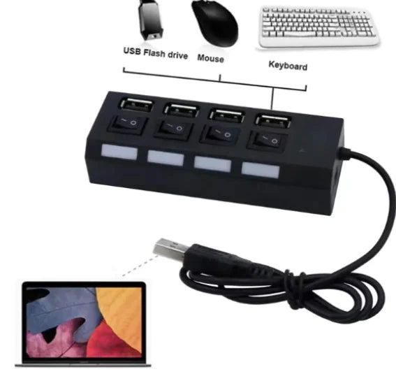 4 Slot USB Hub 2.0 - Eloy Royal