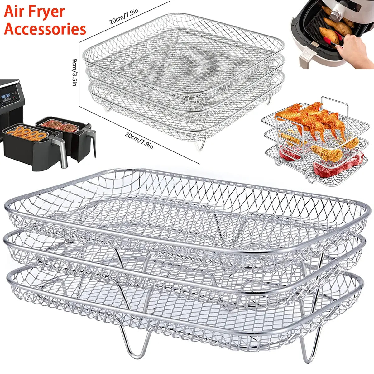 3-layers Air Fryer Rack - Eloy Royal