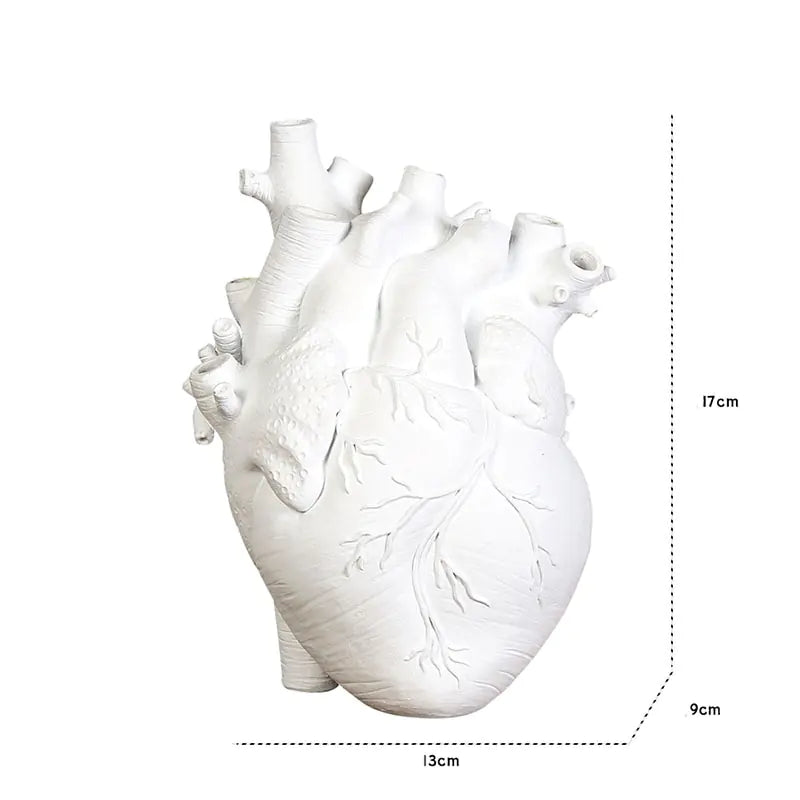 Heart-Shaped European Resin Vase - Eloy Royal