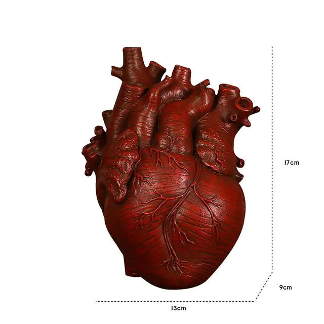 Heart-Shaped European Resin Vase - Eloy Royal