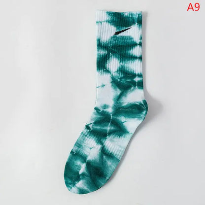 Women Tie-dye Middle Tube Socks - Eloy Royal