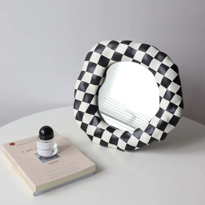 Black & White Checkerboard Vanity Mirror - Eloy Royal