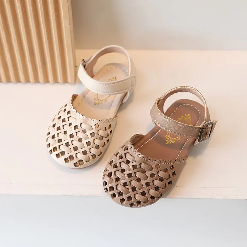 Little Girlt Soft Pu Leather Sliders - Eloy Royal