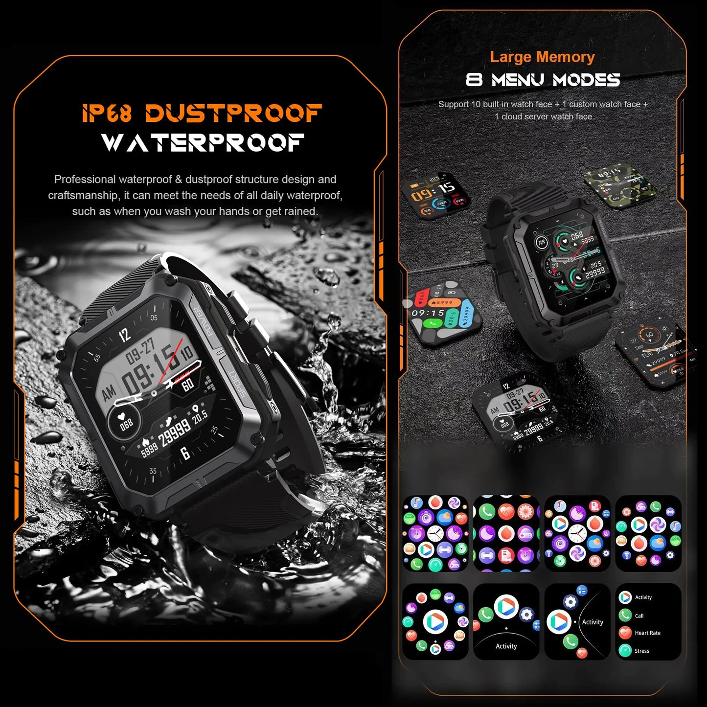 Upgraded Waterproof Smart Watch - Eloy Royal