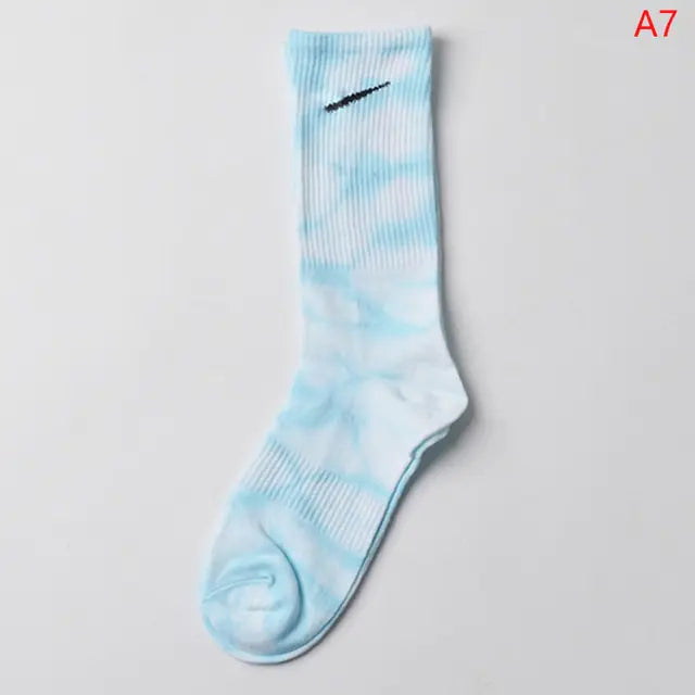 Women Tie-dye Middle Tube Socks - Eloy Royal