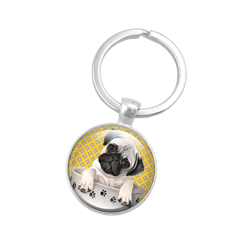 Pug Time Gem Keychain - Eloy Royal