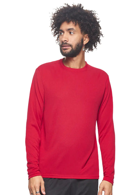 Men's Oxymesh™ Crewneck Long Sleeve Tech Tee TRUE RED XS