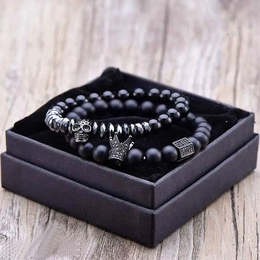 Matte Oxyn Stone Beads Bracelet - Eloy Royal