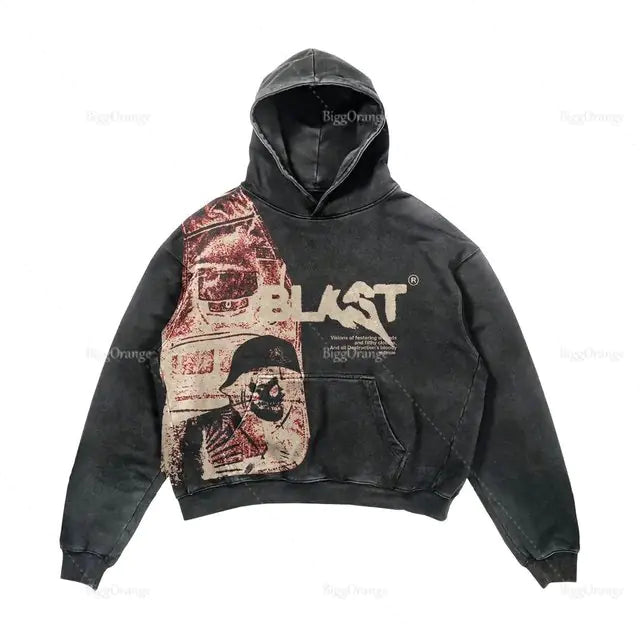 Alphabet Blast Skull Hoodie - Eloy Royal